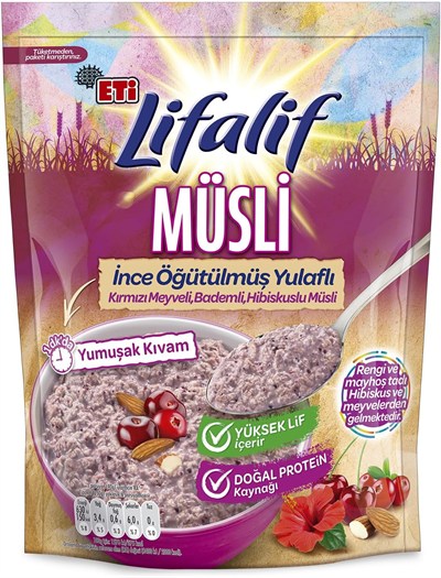 Eti Lifalif İnce Öğütülmüş Müsli Hibiskuslu 250 g