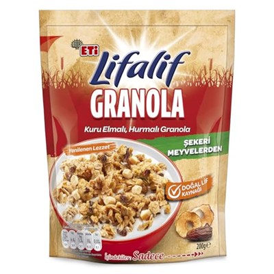 Eti Lifalif Kuru Elmalı, Hurmalı Granola 200 g