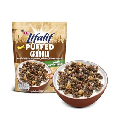 Eti Lifalif Puffed Kakaolu Granola 160 g 2li paket