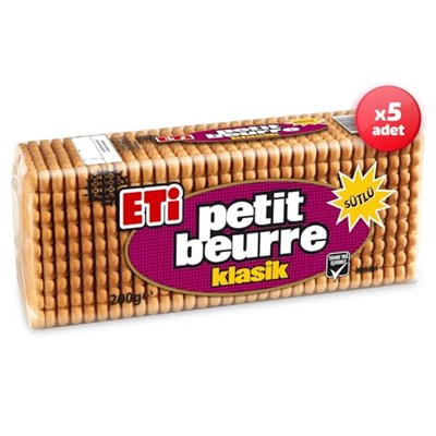 Eti Petit Beurre Bisküvi 5 x 200 g