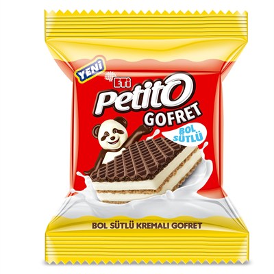 Eti Petito Bol Sütlü Kremalı Sade Kakaolu Gofret 26 g x 24 Adet