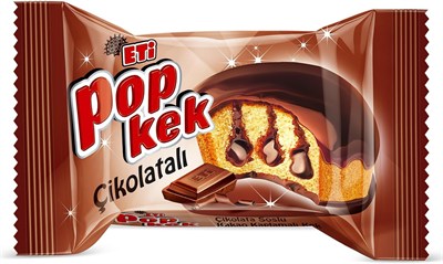 Eti Popkek Çikolatalı Kek 60 g x 24 Adet Kahverengi