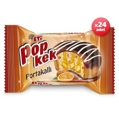 Eti Popkek Portakallı Kek 60 g x 24 Adet