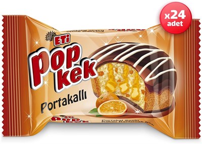 Eti Popkek Portakallı Kek 60 g x 24 Adet