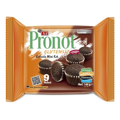 Eti Pronot Glutensiz Kakaolu Mini Kek 144 g x 4 Adet