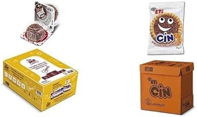 Eti Puf Kakaolu Bisküvi 18 g x 48 Adet ve Eti Cin Portakallı Bisküvi 25 g x 36 Adet