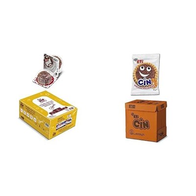 Eti Puf Kakaolu Bisküvi 18 g x 48 Adet ve Eti Cin Portakallı Bisküvi 25 g x 36 Adet