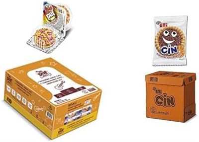Eti Puf Renkli Bisküvi 18 g x 48 Adet ve Eti Cin Portakallı Bisküvi 25 g x 36 Adet