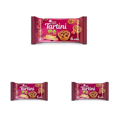 Eti Tartini Frambuazlı Turta 114 g 3lü paket