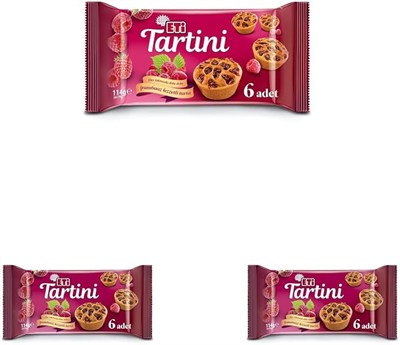 Eti Tartini Frambuazlı Turta 114 g 3lü paket