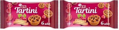 Eti Tartini Frambuazlı Turta 114 g x 14 Adet (2 paketi)