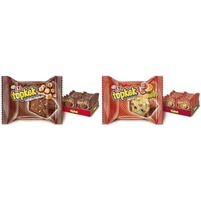 Eti Topkek Fındıklı Kakaolu Kek 35 g x 24 Adet ve Eti Topkek Meyveli Kek 40 g x 24 Adet