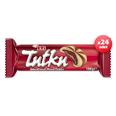 Eti Tutku Kakao Kremalı Mozaik Bisküvi 100 g x 24 Adet