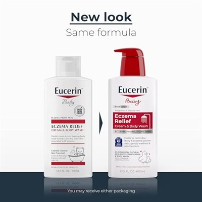 Eucerin Bebek Egzama Giderici Krem Vücut Yıkama, Egzama Vücut Yıkama Bebekler için, 13.5 Fl Oz Şişe