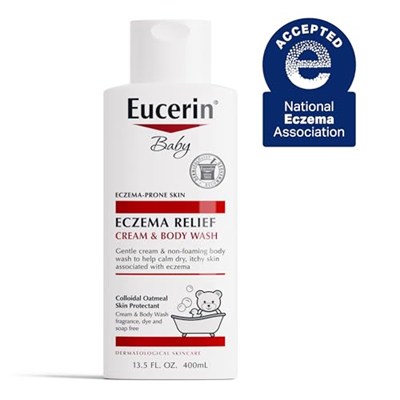 Eucerin Bebek Egzama Giderici Krem Vücut Yıkama, Egzama Vücut Yıkama Bebekler için, 13.5 Fl Oz Şişe