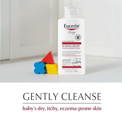Eucerin Bebek Egzama Giderici Krem Vücut Yıkama, Egzama Vücut Yıkama Bebekler için, 13.5 Fl Oz Şişe