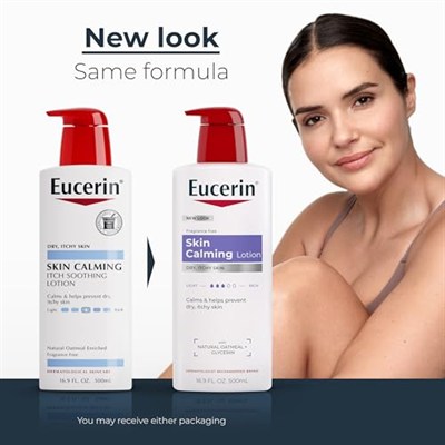 Eucerin Skin Sakinleştirici Losyon - Kuru, Kaşıntılı Ciltler için Tam Vücut Losyonu, Doğal Yulaf ezmesi Zenginleştirilmiş - 16.9 fl. oz Pompa Şişesi