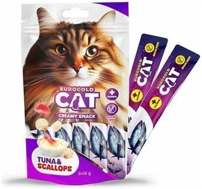 EuroGold Cat Sıvı Kedi Öd. Ton-Deniz Tarağı 5x15 gr