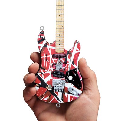EVH Minature Guitars EVH Frankenstein Mini Replika Gitar Van Halen (EVH001), kırmızı ve beyaz, kırmızı/beyaz