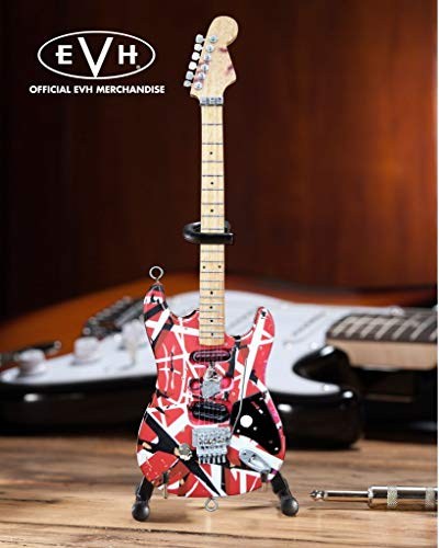 EVH Minature Guitars EVH Frankenstein Mini Replika Gitar Van Halen (EVH001), kırmızı ve beyaz, kırmızı/beyaz