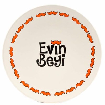Evin Beyi 20 cm Tasarım Pasta Tabağı-1 Adet Hediyelik Pasta Tabağı
