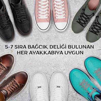 Exclusive 120 cm Yassı Spor Ayakkabı Bağcığı, Çift Katmanlı Örgülü Sneakers Bağcık, 1 Çift