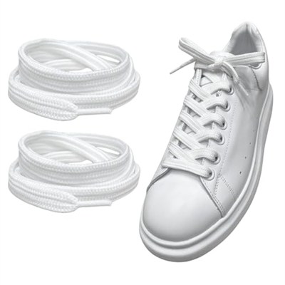 Exclusive 120 cm Yassı Spor Ayakkabı Bağcığı, Çift Katmanlı Örgülü Sneakers Bağcık, 1 Çift