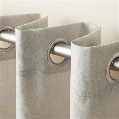 Exclusive Home Curtains Loha Keten Gromet Üst Perde Panel Çifti, 54x84, Doğal - Seçenekler: 54x63, 54x84, 54x96, 54x108, 54x120...