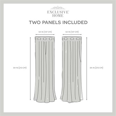 Exclusive Home Curtains Loha Keten Gromet Üst Perde Panel Çifti, 54x84, Doğal - Seçenekler: 54x63, 54x84, 54x96, 54x108, 54x120...