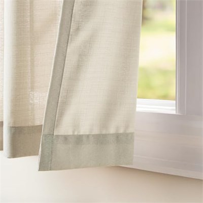 Exclusive Home Curtains Loha Keten Gromet Üst Perde Panel Çifti, 54x84, Doğal - Seçenekler: 54x63, 54x84, 54x96, 54x108, 54x120...