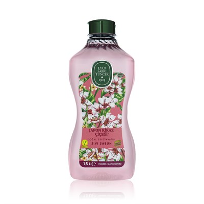 Eyüp Sabri Tuncer Doğal Zeytinyağlı Sıvı Sabun Japon Kiraz Çiçeği 1,5 L Pet Şişe (1 x 1500 ml)