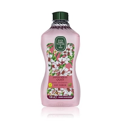 Eyüp Sabri Tuncer Doğal Zeytinyağlı Sıvı Sabun Japon Kiraz Çiçeği 1,5 L Pet Şişe (1 x 1500 ml)