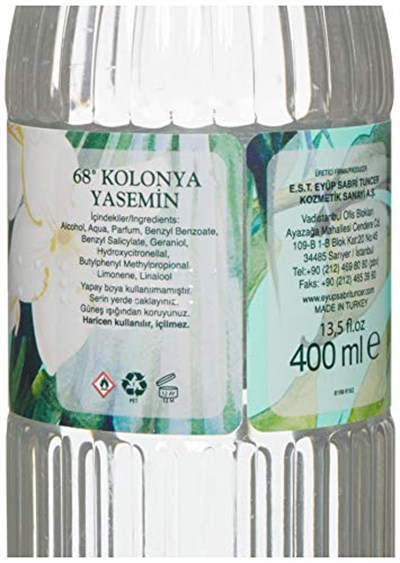 Eyüp Sabri Tuncer Yasemin Kolonyası Silindir Pet Şişe (400 ml)