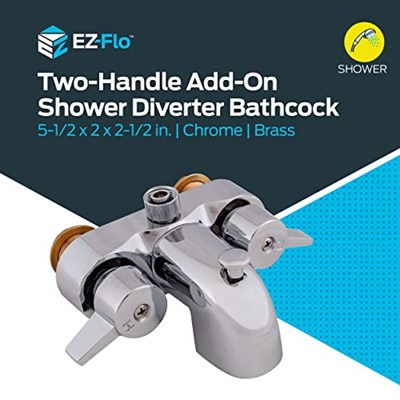 Ez-Flo 11129 Add-On Shower Diverter Bathcock Polished Chrome