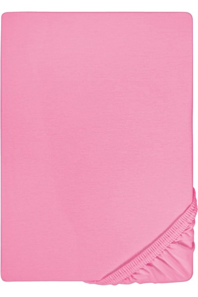 Ezgi Organik%100 Pamuk Lastikli Bebek Çarşafı Geniş Ölçü Aralığı Pembe 60x120 cm, bebekcrsf