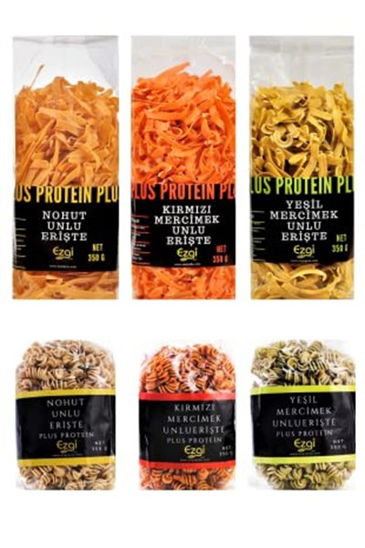 Ezgi Süper Ekonomik Vegan Bakliyat Unlu Makarna Seti 2100 G