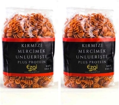 Ezgi Vegan Kırmızı Mercimek Unlu Burgu Erişte 350 G x 2 adet