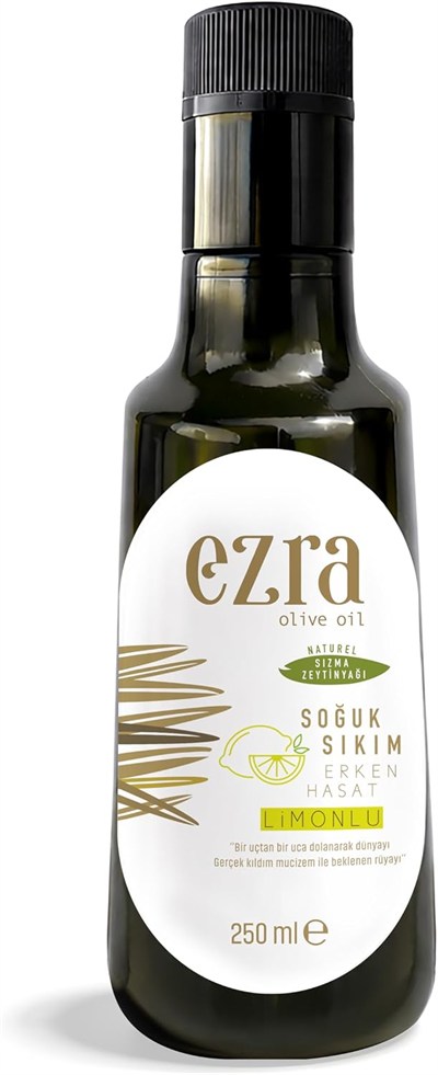 Ezra Olive Oil Soğuk Sıkım Naturel Erken Hasat 250 ml Limonlu Zeytinyağı
