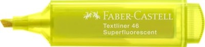 Faber-Castell 154807 - Fosforlu Kalem 48 Sarı, Doldurulabilir, Textliner Superfluorescent, 10 Adet