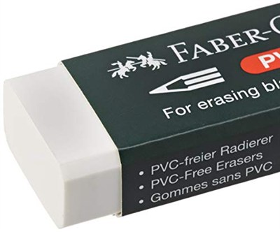 Faber-Castell 188121 - Silgi 7081 N PVC içermez, plastik, beyaz