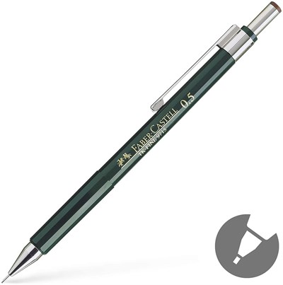 Faber-Castell 9715 Yeşil Versatil 0.5MM - Bedenler: 0,5 mm, HB, 0,35 mm, HB, 0,7 mm, 0,9 mm