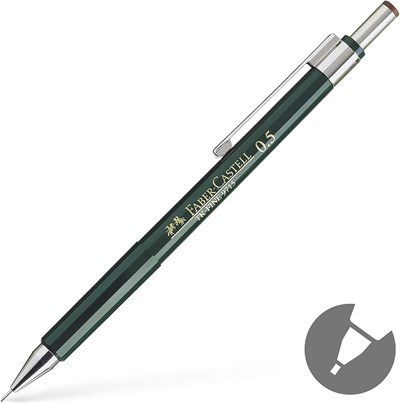 Faber-Castell 9715 Yeşil Versatil 0.5MM - Bedenler: 0,5 mm, HB, 0,35 mm, HB, 0,7 mm, 0,9 mm