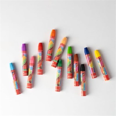 Faber-Castell Altıgen Pastel Boya, 12 Renk, Plastik Kutu, Yumuşak ve Canlı Renkler, Rahat Kullanım, Etkili Uygulama