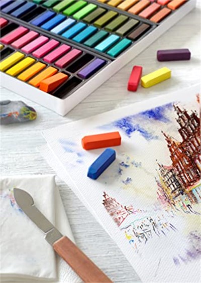 Faber-Castell Creative Studio Mini Toz Pastel Boya, 24 Renk, Yarım Boy, Yüksek Pigment, Parlak Renkler, Fiksatif Uyumlu, Tebeşir Bazlı Soft Pastel
