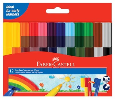 Faber-Castell Eğlenceli Jumbo Keçeli Kalem,12Li, 12 Renk
