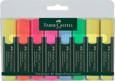 Faber-Castell Fosforlu Kalem, 6+2 Li Poşet, 6 Renk