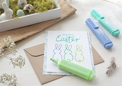 Faber-Castell Fosforlu Kalem Seti, 8’li, Pastel Renkler, Yeniden Doldurulabilir, 3 Farklı Çizgi Kalınlığı, Dayanıklı Mürekkep
