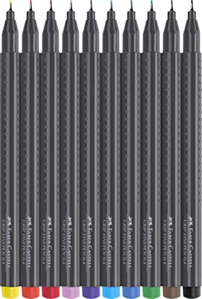 Faber-Castell Grip Finepen 0.4 mm, 10lu set