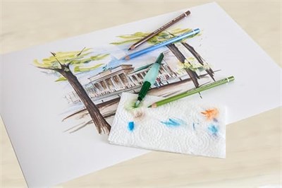Faber-Castell Hazneli suluboya fırçası Beyaz