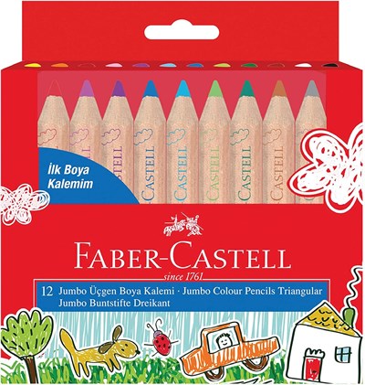Faber-Castell İlk Boya Kalemim Jumbo Yarım Boy 12 Renk